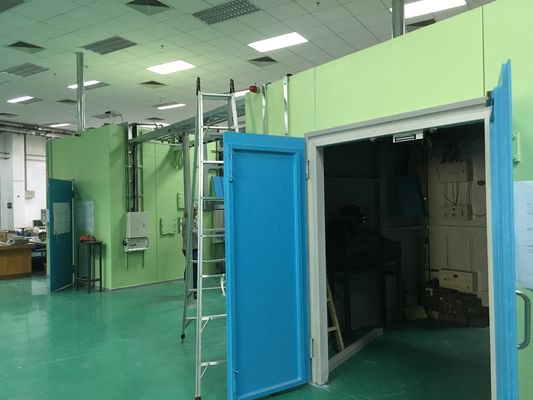 고에너지 물리 광선 차폐 모듈식 조립 구조 및 분리형 문턱을 갖춘 동기식 빔 차폐 차고